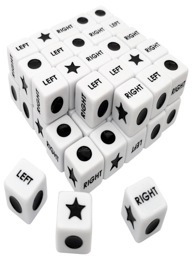 Ahoper 50 Pieces Left Right Center Dice Only 50 Dices Bulk Dice Game, 16mm Standard Size, Easy to Grip. - Image 2