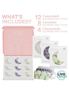 LivaClean 24 Ct Steam Eye Mask For Dry Eyes Mix Scented Masks Eye Steam Mask Selfheating Eye Mask For Sleeping Heat Eye Mask For Dry Eye Disposable Eye Mask Warm Eye Warmer Heated Eye Mask  - Image 2