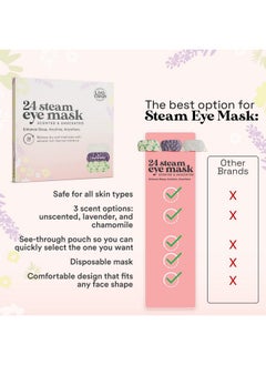 LivaClean 24 Ct Steam Eye Mask For Dry Eyes Mix Scented Masks Eye Steam Mask Selfheating Eye Mask For Sleeping Heat Eye Mask For Dry Eye Disposable Eye Mask Warm Eye Warmer Heated Eye Mask  - Image 4