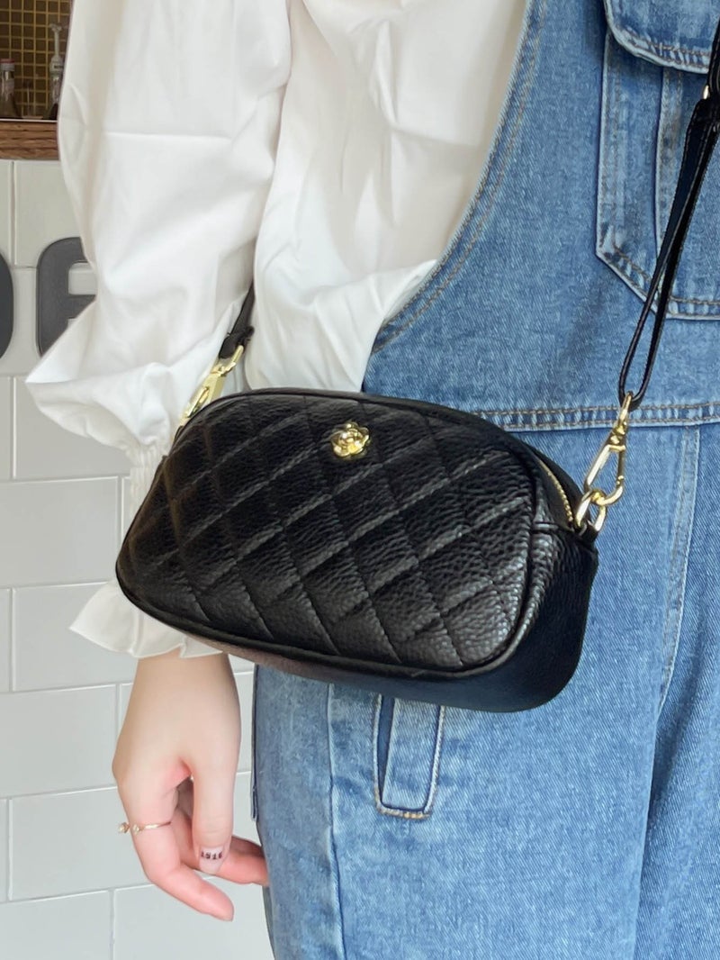 Autumn Fashionable Rhombic Crossbody Bag All-Match Chanel Style Shoulder Bag Fashionable Elegant Women'S Mobile Phone Bag - Image 2