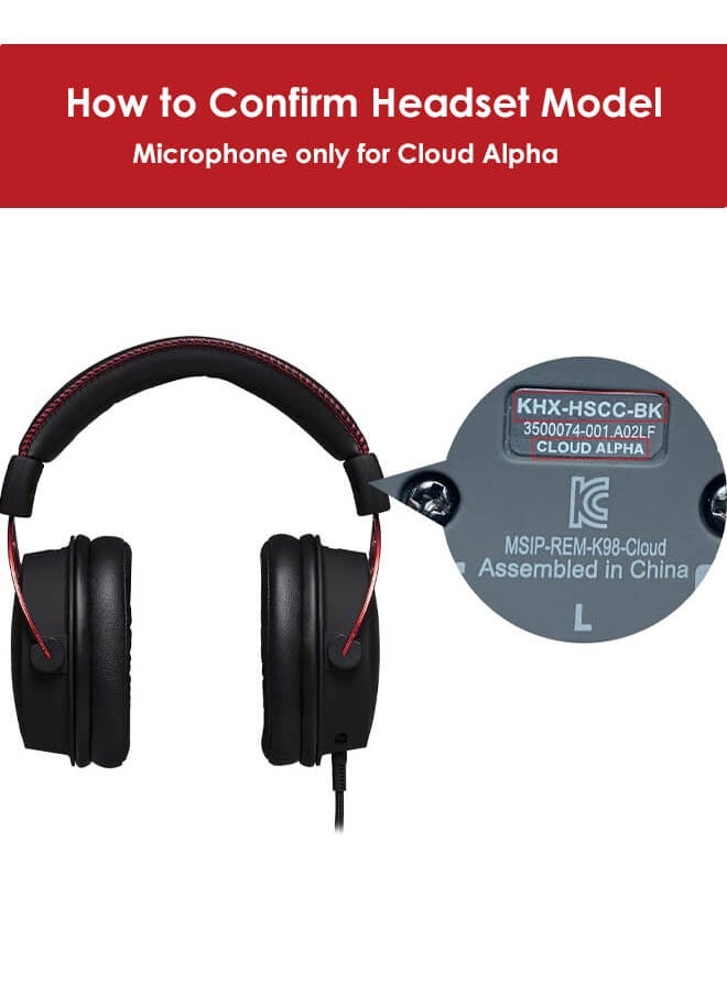 Bliszaar Mic Replacement Microphone Boom fits for Kingston HyperX Cloud, Cloud X and Cloud II 2nd Version for PS4 Xbox One Nintendo Switch Computer PC Gaming Headsets Noise Cancelling 3.5mm Jack Black  - Image 3
