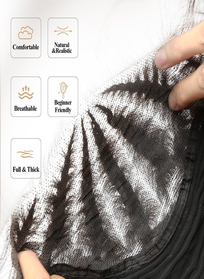 WIGER Braided Wigs for Black Women Curly Bob Lace Front Wig Glueless Knotless Curly Lace Frontal Hair Wig with Baby Hair Ombre Brown 13X4 Transparent HD Lace Synthetic Water Wave Wig - Image 5