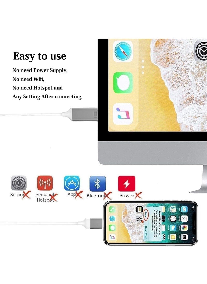 Rock Pow - [Apple MFi Certified] Lightning to HDMI Adapter for Phone to TV Compatible with iPhone 14/13/12/11/X/8/ iPad Sync Screen Connector Directly Connect on HDTV/Monitor/Projector NO Need Power Supply - Image 1
