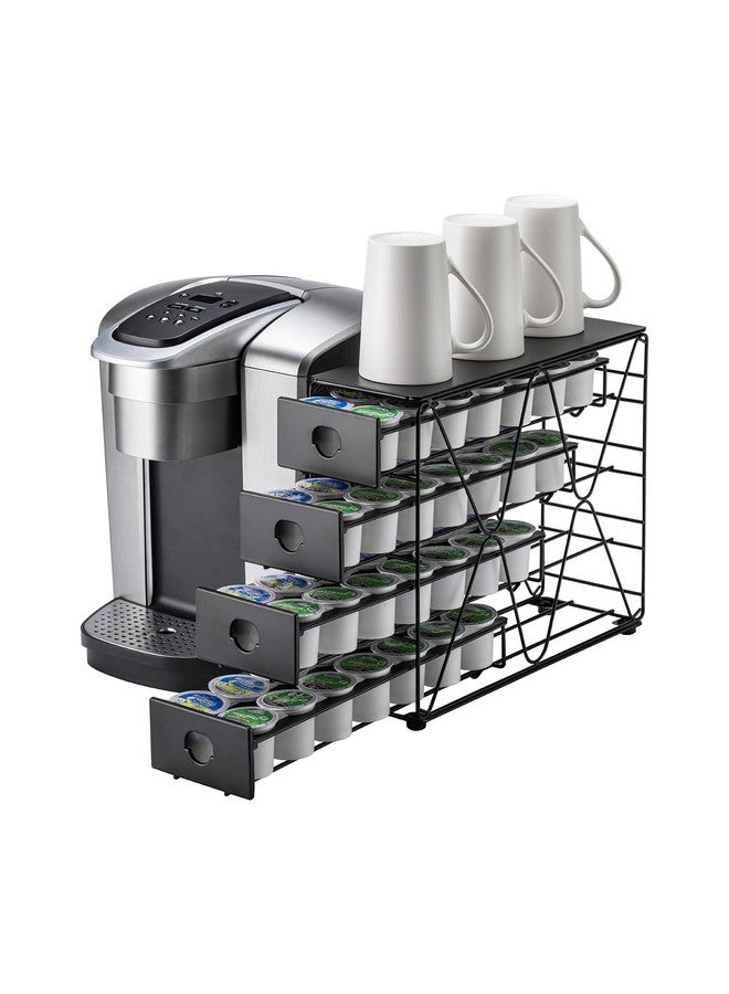Flagship K Cup Holder for Keurig Pod K Cup Storage 4 Tier K Cup Drawer Organizer for Counter (56 Pods Capacity) - Image 1