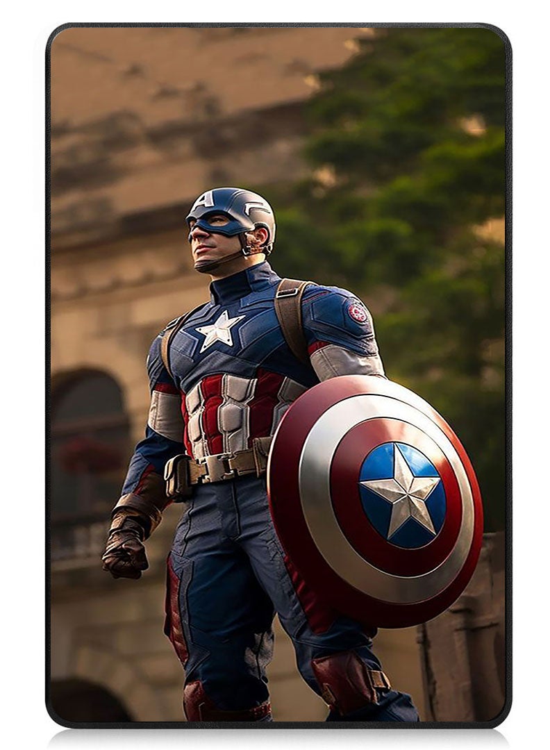 Theodor Protective Flip Case For Samsung Galaxy Tab S9 FE With Trifold Stand Auto Wake Sleep Shockproof Cover Captain America 3 - Image 1