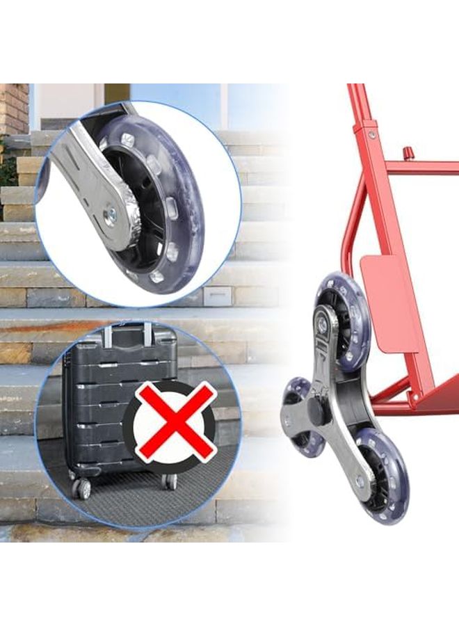 2Pcs Foldable Stair Climbing Wheels Triangular Design For Shopping Cart Quiet Rolling - Image 3