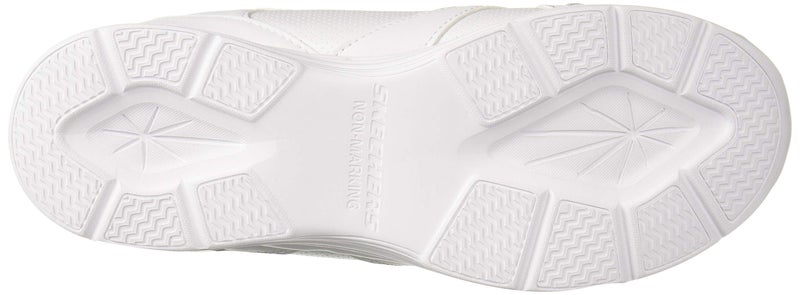 SKECHERS حذاء سنيكرز سكيشرز للبنات، لامع، أبيض، 3.5 متوسط أمريكي للأطفال الكبار - Image 4