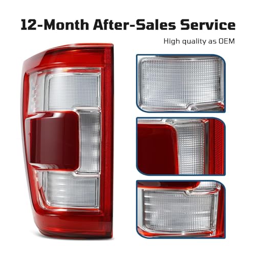 STRAUTOS LED Tail Lights Compatible With 2021 2022 2023 Ford F150 King Ranch Lariat Limited Platinum W/Blind Spot Bracket W/O Module Taillights Assembly Replace OEM: ML3Z13405D (Chrome Left Driver Side) - Image 2