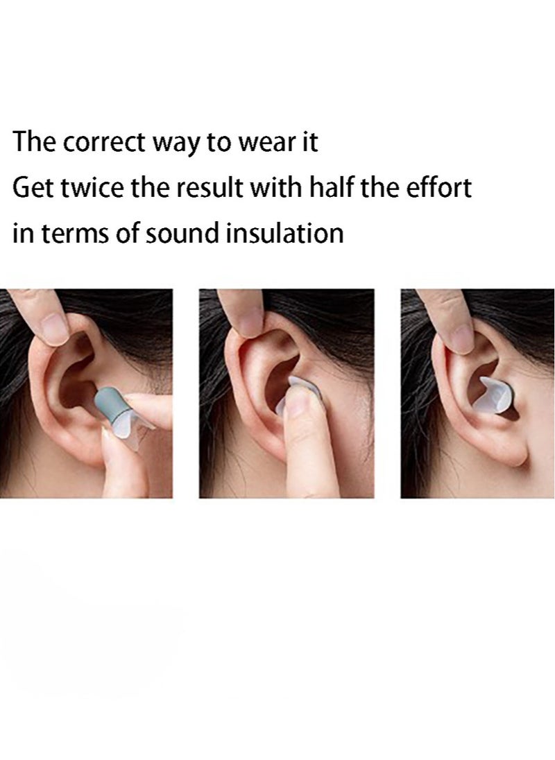 Generic - Sound-isolating and Noise-cancelling Earplugs with Storage Box Soft Silicone and Reusable Suitable for Sleeping Flying and Studying - Image 1