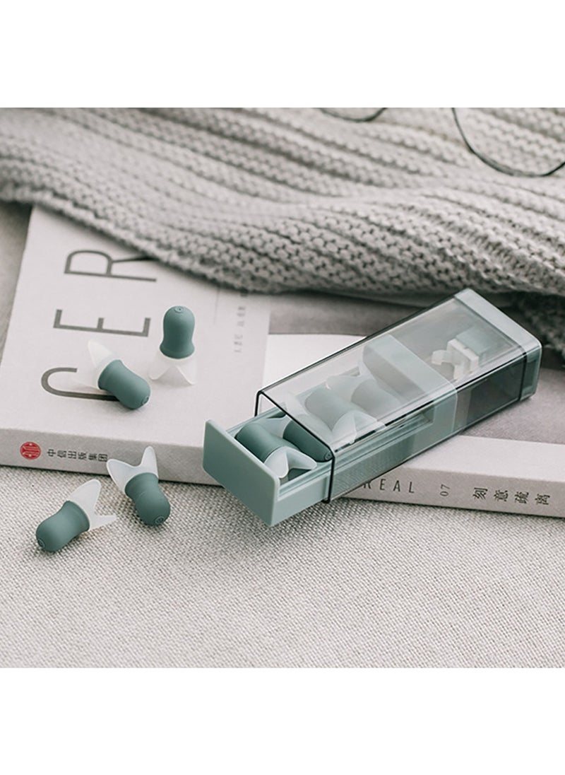 Generic - Sound-isolating and Noise-cancelling Earplugs with Storage Box Soft Silicone and Reusable Suitable for Sleeping Flying and Studying - Image 1