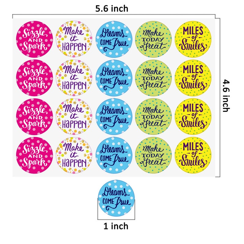 Youngever 2000 Motivational Confetti Inspiring Stickers, Words to Inspire Planner Stickers, Motivational Encouragement Stickers, Positive Stickers for Book, Notebook, Planner - Image 2