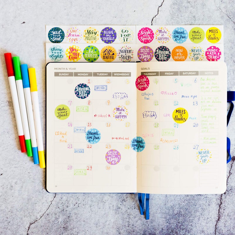 Youngever 2000 Motivational Confetti Inspiring Stickers, Words to Inspire Planner Stickers, Motivational Encouragement Stickers, Positive Stickers for Book, Notebook, Planner - Image 3