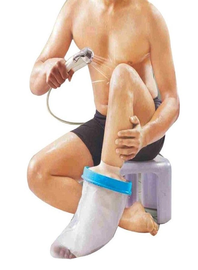 داينا واقي الجبيرة داينا | للقدم والكاحل للبالغين | غطاء مقاوم للماء للقدم والكاحل | للاستحمام | يحافظ على جفاف الجبيرة والجروح والضمادات | قابل لإعادة الاستخدام (للقدم والكاحل للبالغين)… - Image 1