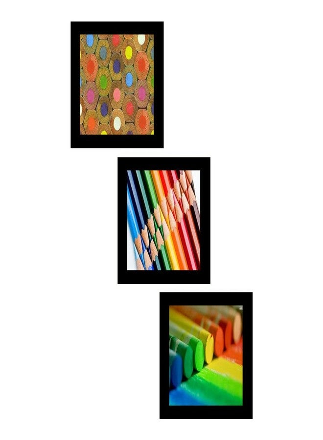 Go Hooked Fiber Moulded Multiple Frames Digital Wall Paintings/Home Decor for Bedroom (22.86 cm x 22.86 cm, 3 Frames, 9X9Pntng4020) - Image 1