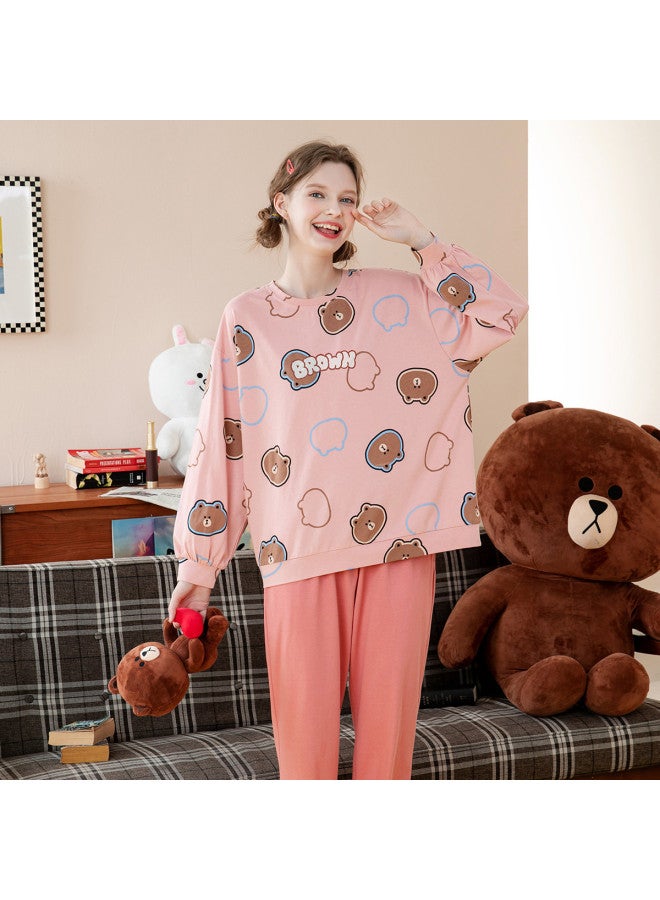Fenton long Sleeve 100% Pure Cotton Loungewear Women's Pajama Set - Image 4