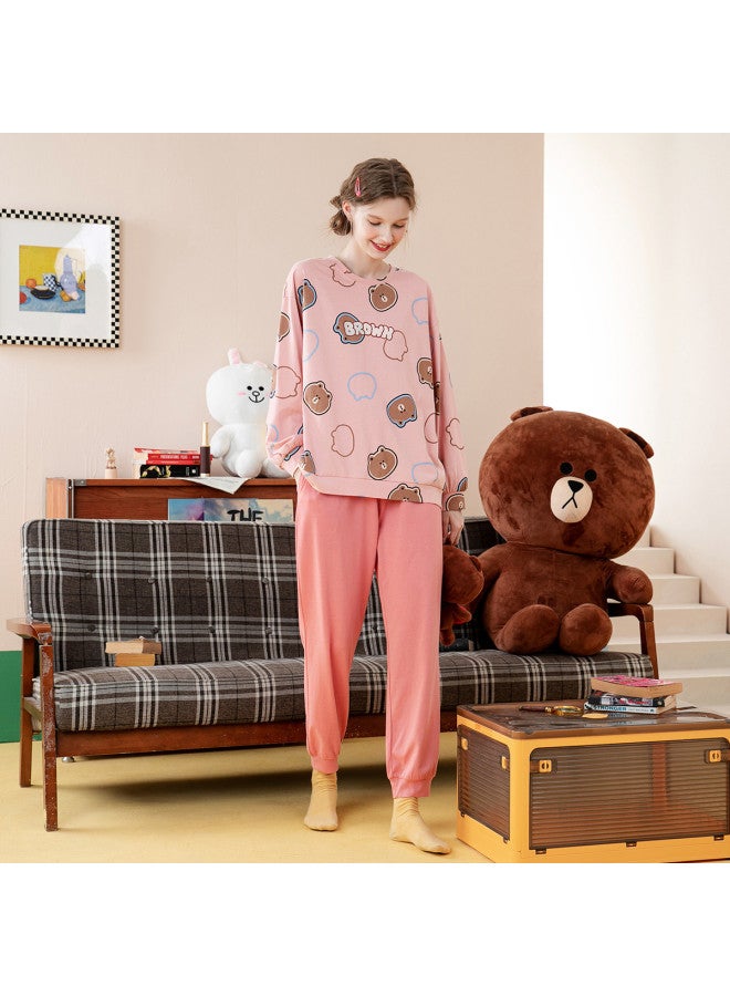 Fenton long Sleeve 100% Pure Cotton Loungewear Women's Pajama Set - Image 5
