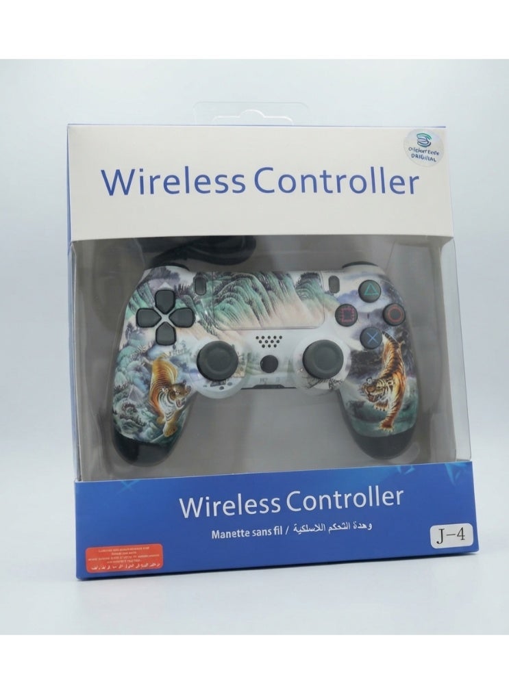 J-4 Wireless Controller with Tiger Mountain Landscape Print, Compatible with PlayStation 4 - Image 2