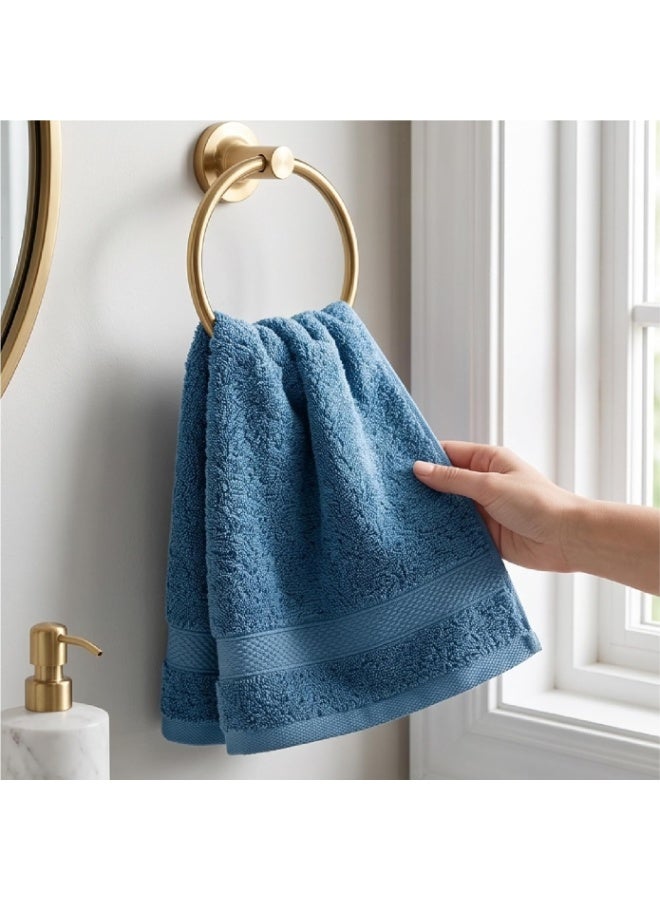 EBREEZZ Premium Terry Hand Towels Set – 4 Pieces, 425 GSM Soft Cotton Towels (33×33 cm) - Image 2
