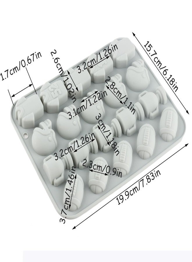 YIMINGMOLD قوالب سيليكون YIMINGMOLD للشوكولاتة على شكل خوذة وقميص رياضي للرجبي، قالب حلوى لتزيين الكب كيك بالشوكولاتة - Image 2
