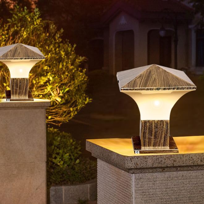 kinis Golden Antique and Milky Tapper Classic Lamp/Gate Light/Outdoor Lamp/Outdoor Light/Pillar Light at Entrance Outdoor Home, Restaurant, Office, etc. (Pack of 1, Without Bulb) - Image 3