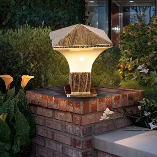 kinis Golden Antique and Milky Tapper Classic Lamp/Gate Light/Outdoor Lamp/Outdoor Light/Pillar Light at Entrance Outdoor Home, Restaurant, Office, etc. (Pack of 1, Without Bulb) - Image 1