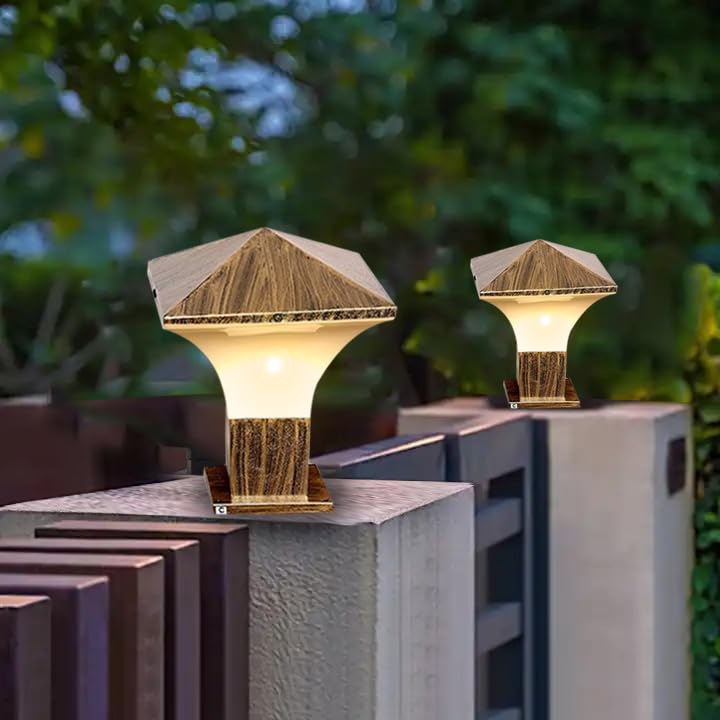 kinis Golden Antique and Milky Tapper Classic Lamp/Gate Light/Outdoor Lamp/Outdoor Light/Pillar Light at Entrance Outdoor Home, Restaurant, Office, etc. (Pack of 1, Without Bulb) - Image 4