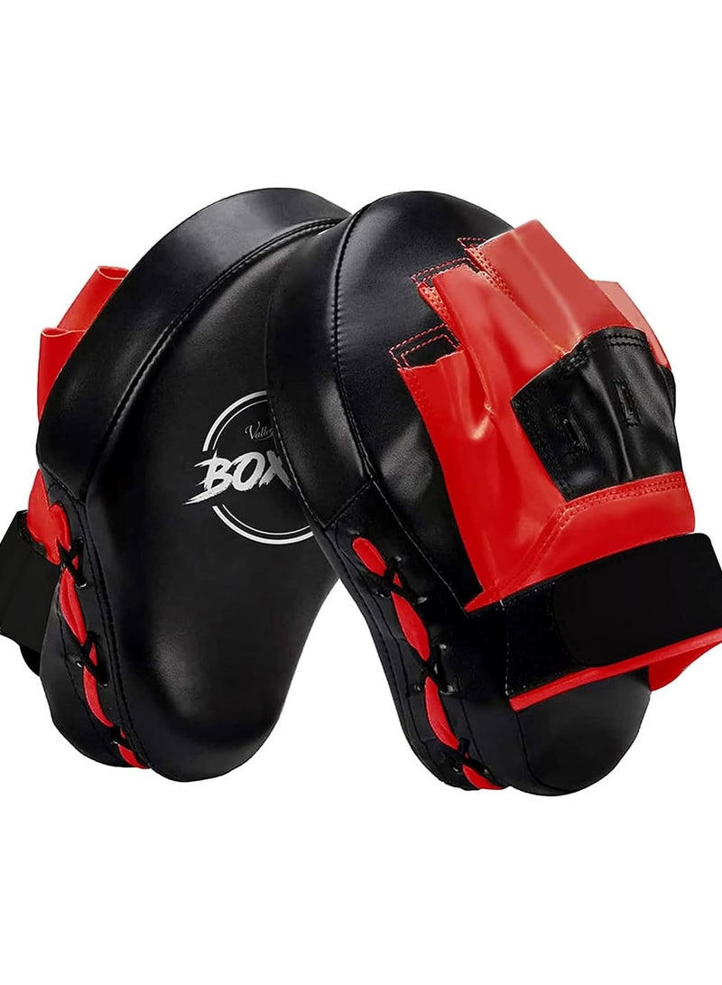 Boxing Curved Focus Punching Mitts- Leatherette Training Hand Pads(1 Pair) - Image 1