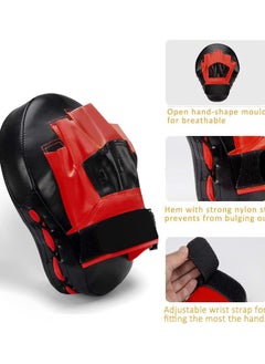 Generic Boxing Curved Focus Punching Mitts- Leatherette Training Hand Pads(1 Pair)  - Image 2