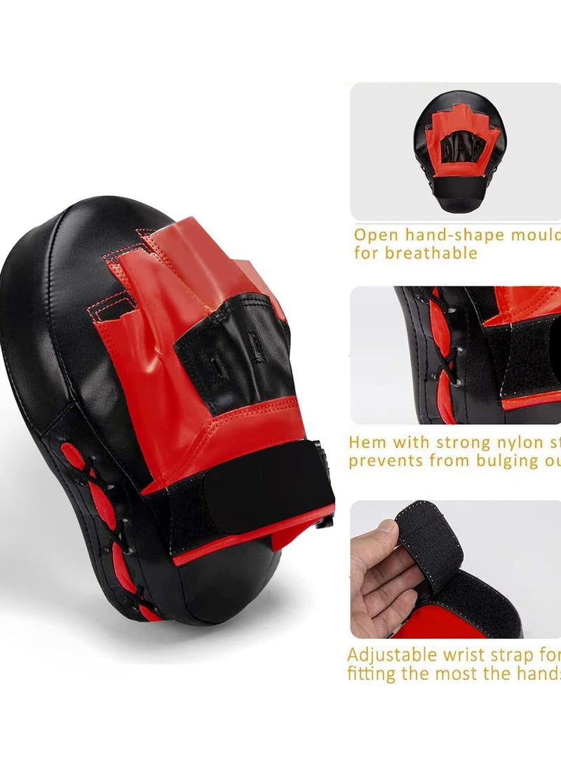 Boxing Curved Focus Punching Mitts- Leatherette Training Hand Pads(1 Pair) - Image 2