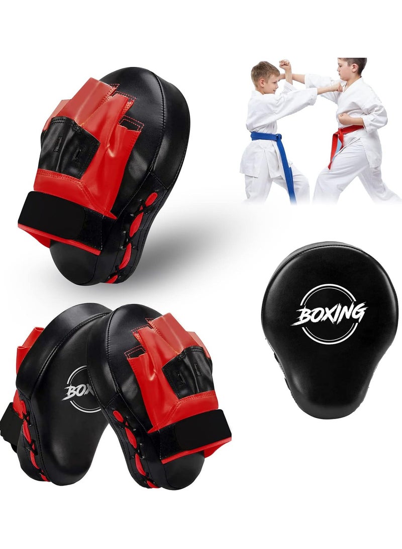 Boxing Curved Focus Punching Mitts- Leatherette Training Hand Pads(1 Pair) - Image 5