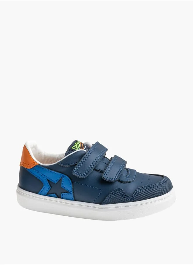 بابلوسكي Boys Textured Shoes With Hook & Loop Closure
