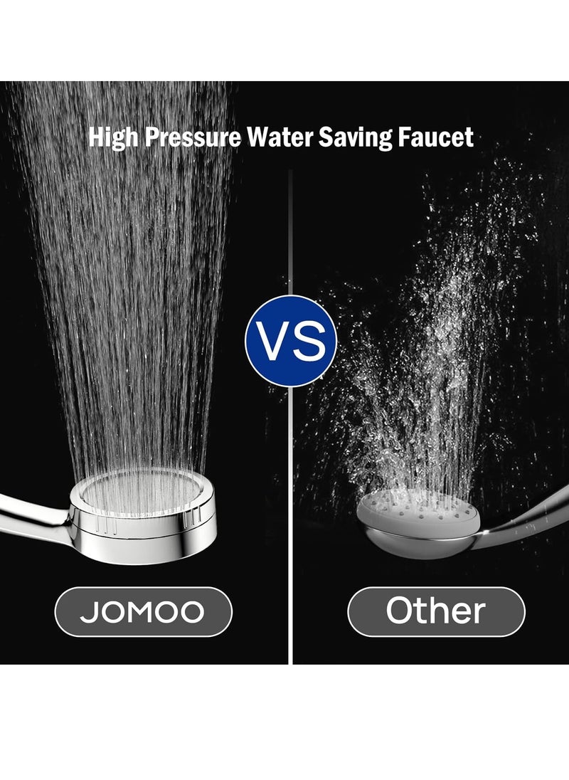 Jomoo - Filtered Shower Head with Shower Filter For Chlorine Removal and Hair Skincare Protection, High Pressure Water Saving Showers, Chrome Plated Showerhead - Image 1