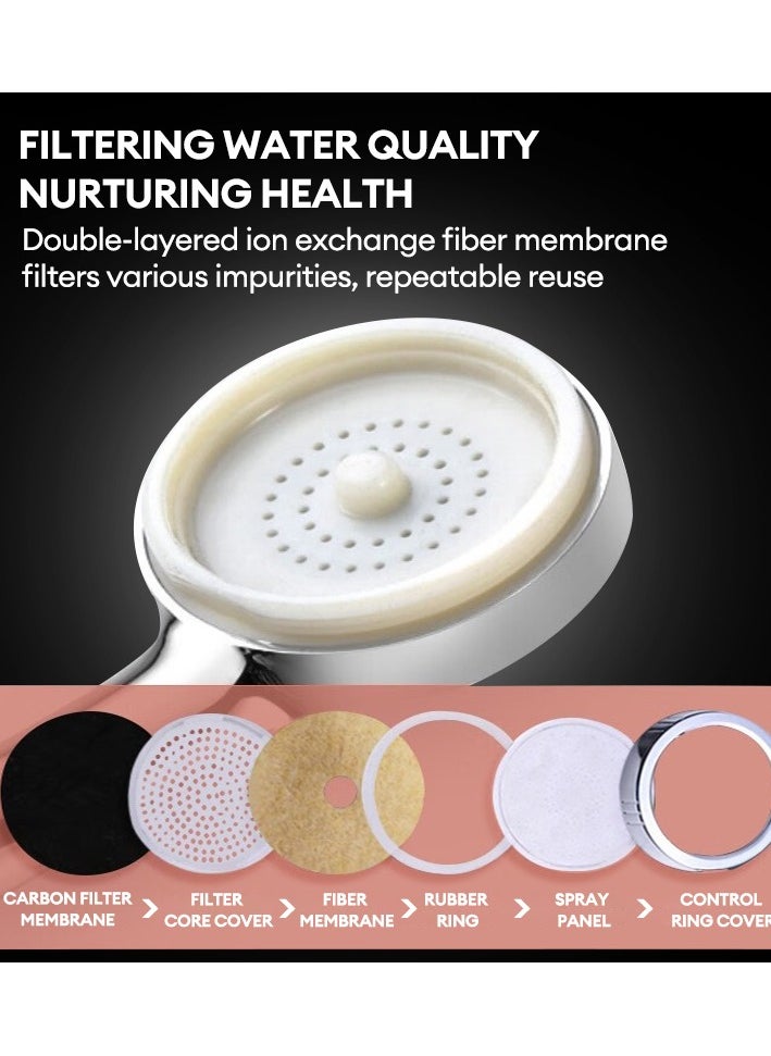 Jomoo - Filtered Shower Head with Shower Filter For Chlorine Removal and Hair Skincare Protection, High Pressure Water Saving Showers, Chrome Plated Showerhead - Image 1