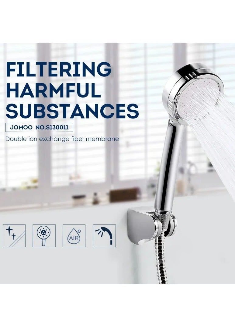 Jomoo Filtered Shower Head with Shower Filter For Chlorine Removal and Hair Skincare Protection, High Pressure Water Saving Showers, Chrome Plated Showerhead - Image 3