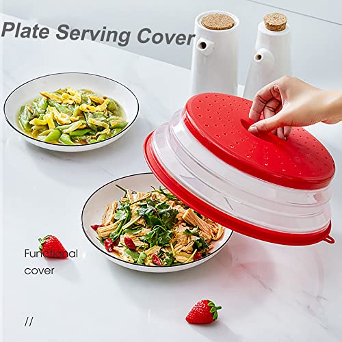 Vishui Upgraded Collapsible Microwave Lid, Vented Microwave Splatter Cover, 10.5 inches Plate Cover with Hook Hole, Vegetable Fruit Colander Multi-function Kitchen Gadget, BPA Free, Dishwasher Safe - Image 5