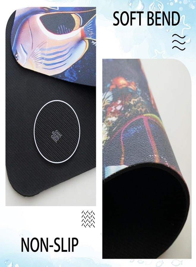 YCT - سجادات حمام للحمام - سجادة حوض استحمام غير قابلة للانزلاق - سجادة حمام ماصة سريعة الجفاف - سجادات للاستحمام أمام حوض الاستحمام وغرفة الاستحمام والحوض (أوشن 4، 16.9" × 35.4") - Image 3