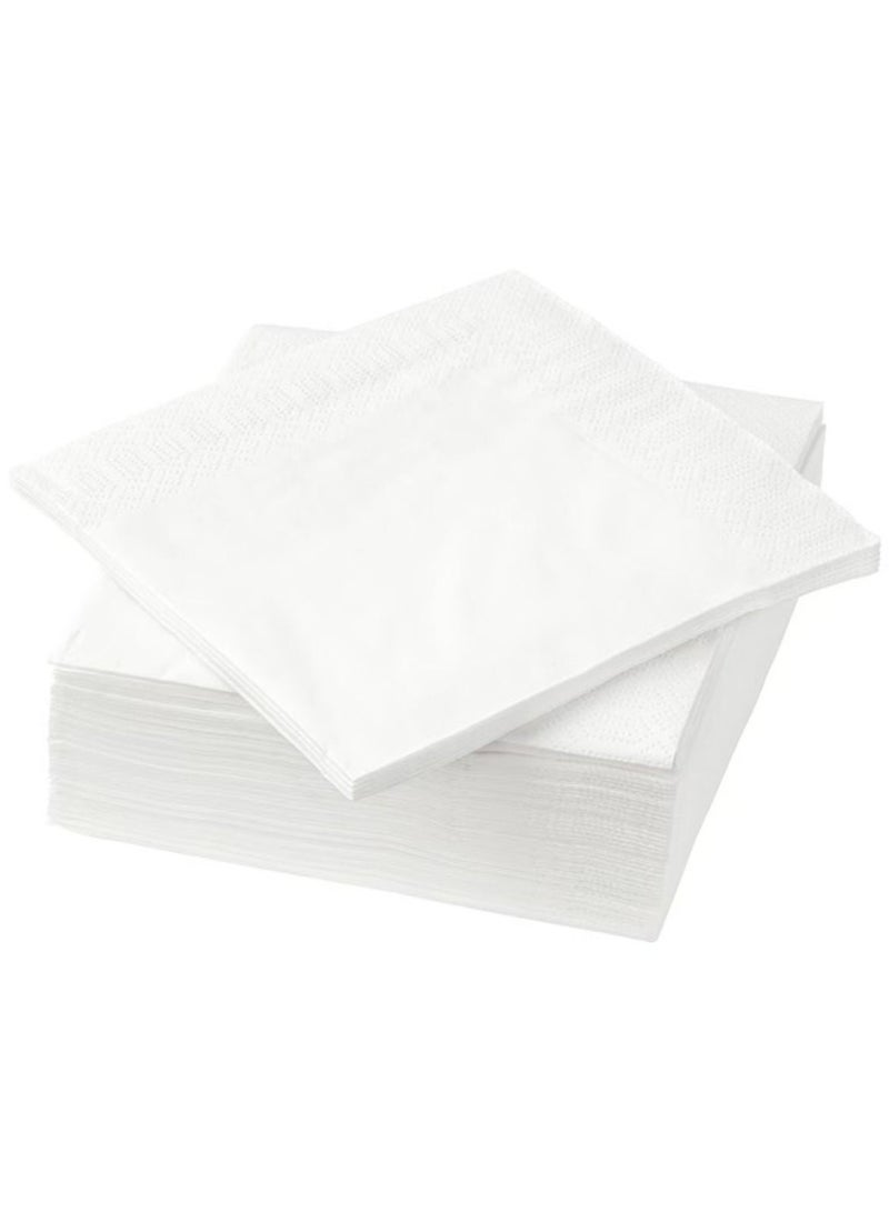 Paper napkin, white, 24x24 cm - Image 1