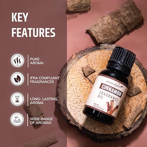 Aromahpure Fragrance Oil | 15 ml | Cinnamon Aroma Oil for Home Fragrance | Best for Aromatherapy | Helps in Meditation | Used in Diffusers, Candles, Air Fresheners, Soaps, IFRA Certified - Image 4