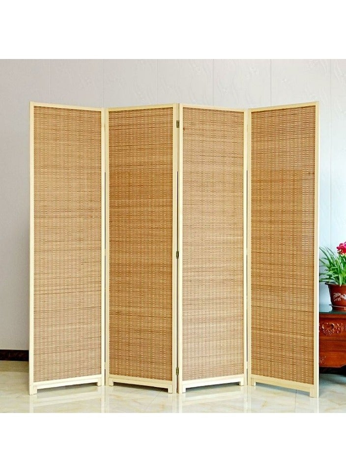 LINGWEI Wooden Room Devider with Bamboo Sheeds Room Partition - Image 1