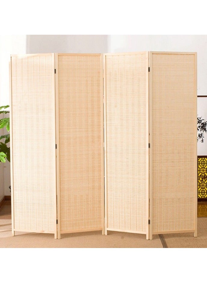 LINGWEI Wooden Room Devider with Bamboo Sheeds Room Partition - Image 2