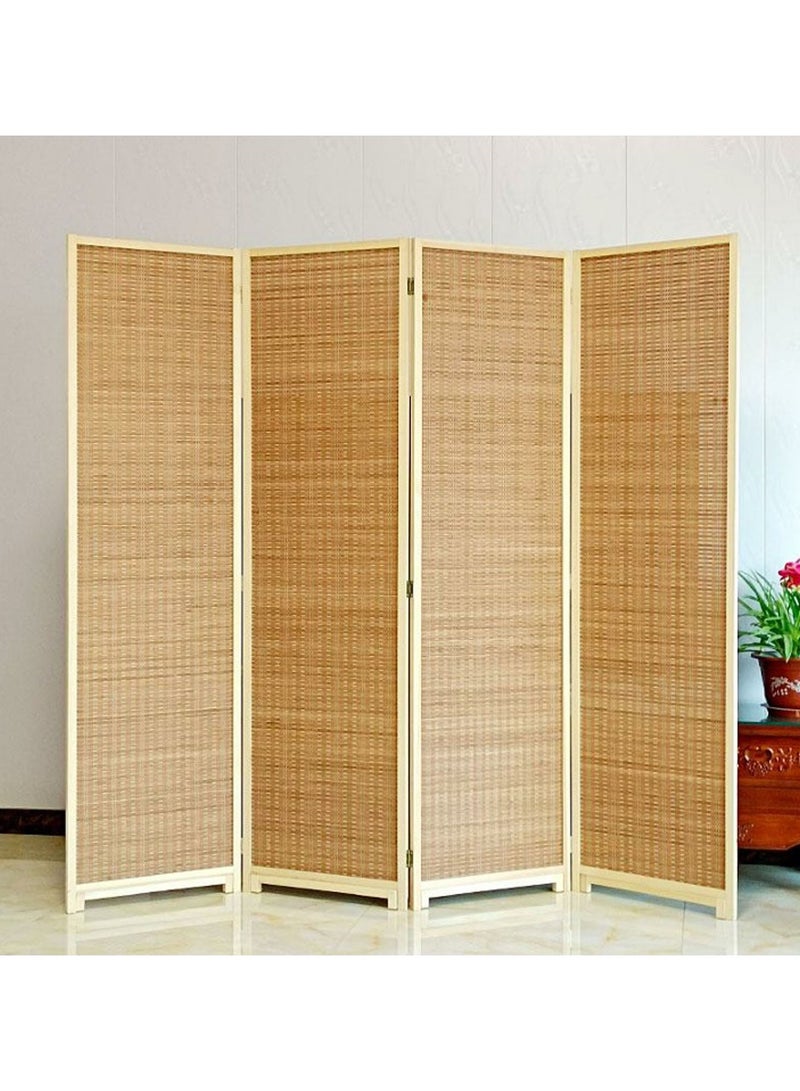 LINGWEI Wooden Room Devider with Bamboo Sheeds Room Partition - Image 3
