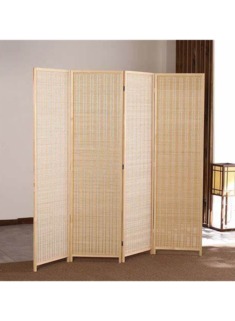 LINGWEI Wooden Room Devider with Bamboo Sheeds Room Partition - Image 4