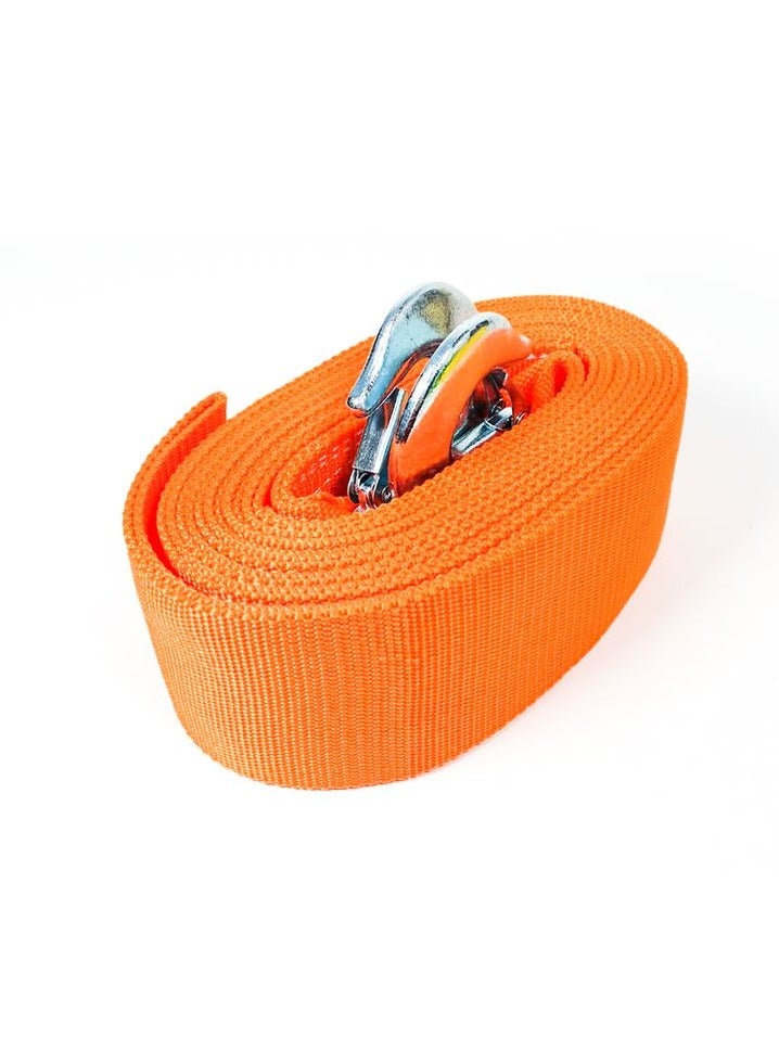 Generic TR-80068 - Ton Car Tow Rope with 2 Tow Rope Hooks, Heavy Duty Towing Belt 6 meter - Orange  - Image 1
