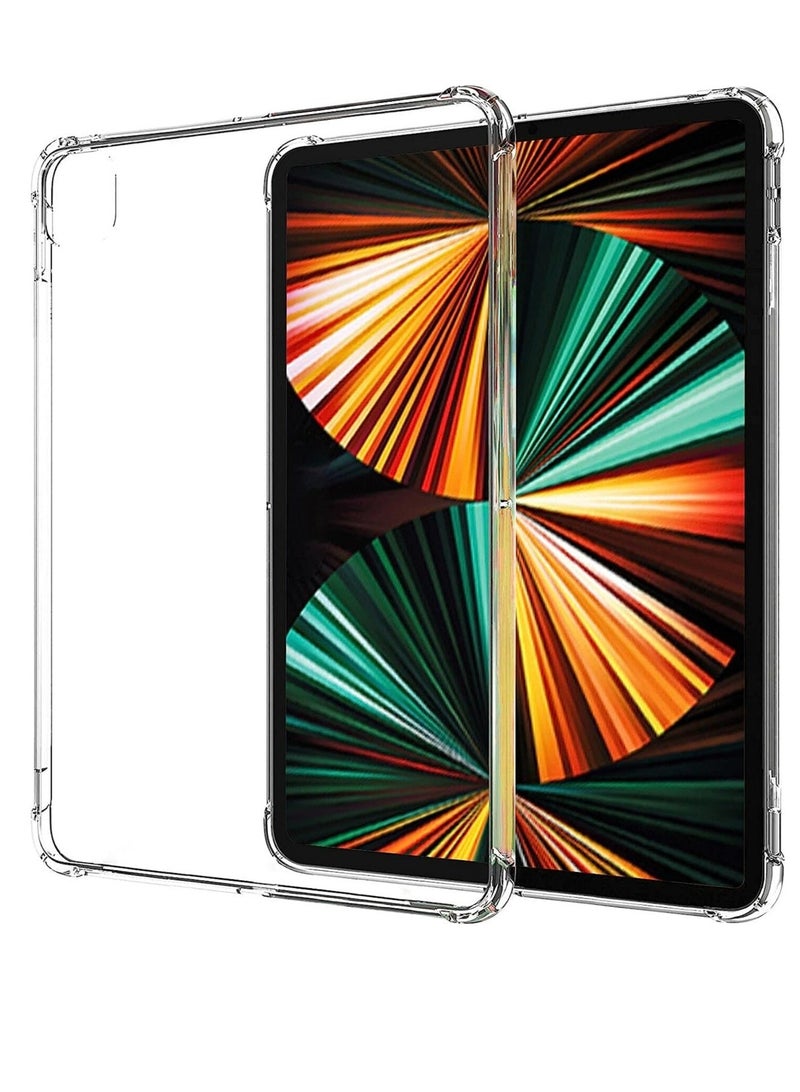 ELTRAZONE Silicon Clear Case for iPad Pro 12.9'' (5th Gen ) 2021, TPU Shockprooof Back Cover, Slim-Fit Protective Case for iPad Pro 12.9 inch 5th Generation, Supports Pencil 2nd Gen Charging - Image 1