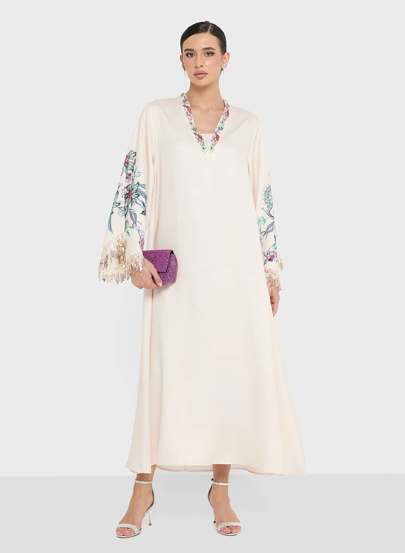 Khizana Embroidered Jalabiya