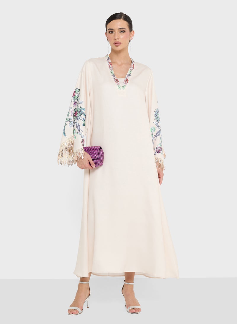 Khizana Embroidered Jalabiya - Image 4