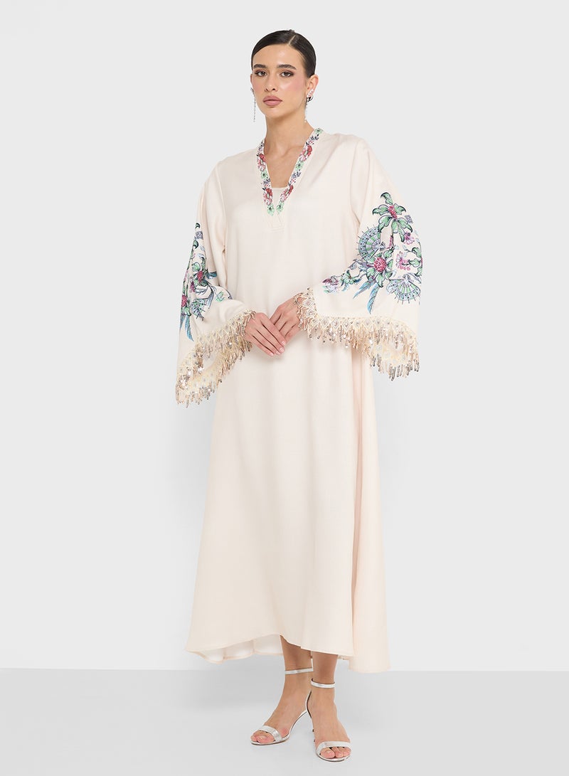 Khizana Embroidered Jalabiya - Image 1