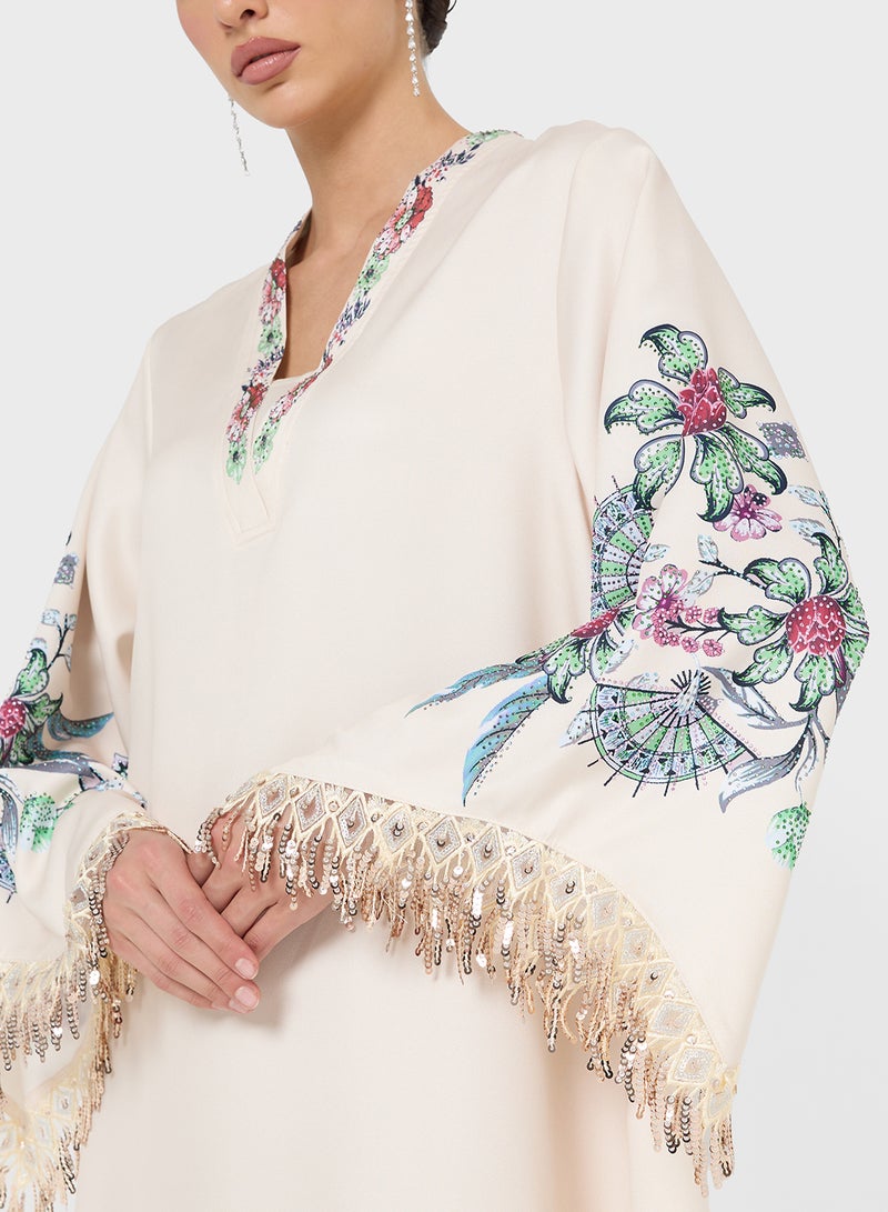 Khizana Embroidered Jalabiya - Image 3