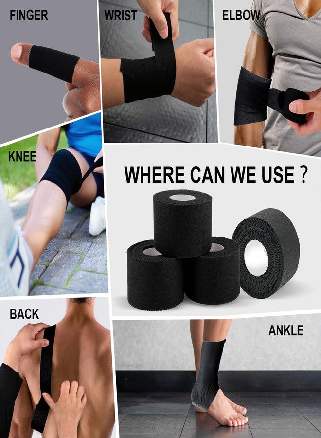 CHMI Athletic Tape,Black Sports Tape (64 Pack), 640 Yards Rolls Very Strong Easy Tear NO Sticky Residue Best Tape for Gymnastics Climbing Bat Injuries Medical (1.5 Inch X 640 Yards). - Image 5