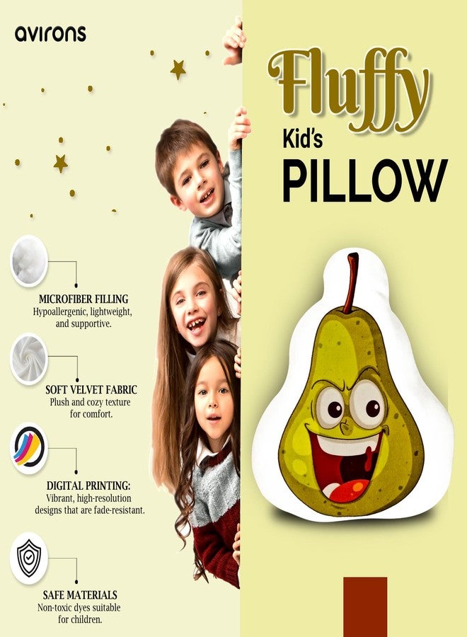 Avirons Kids’ Soft Pear Pillow - Cozy, Plush, and Playful Companion Perfect for Sleep, Play, or Relaxing, Bringing Fruit Fun and Comfort to Every Child’s Space - Image 5